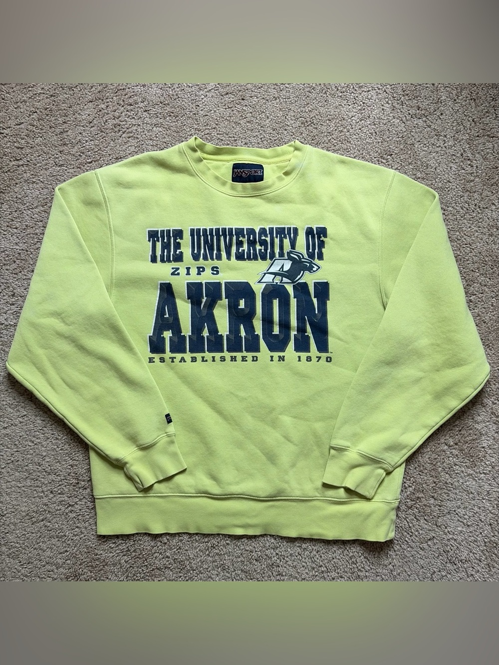 Vintage University Akron Zips Crewneck Sweatshirt